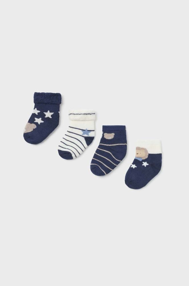 Шкарпетки для немовлят Mayoral Newborn 4-pack колір синій (3415731)