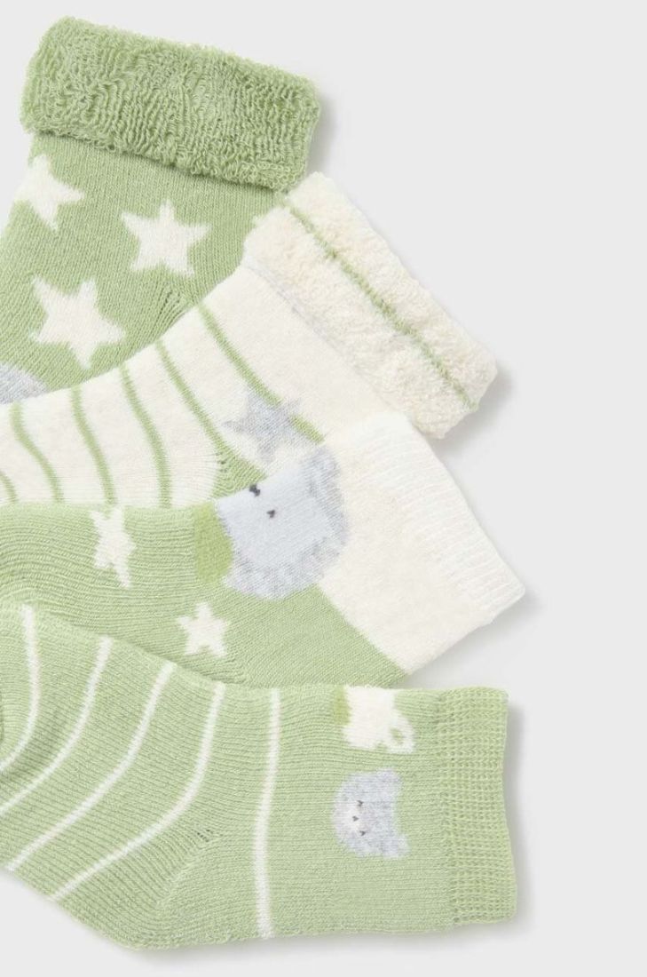 Шкарпетки для немовлят Mayoral Newborn 4-pack колір зелений (3415705)