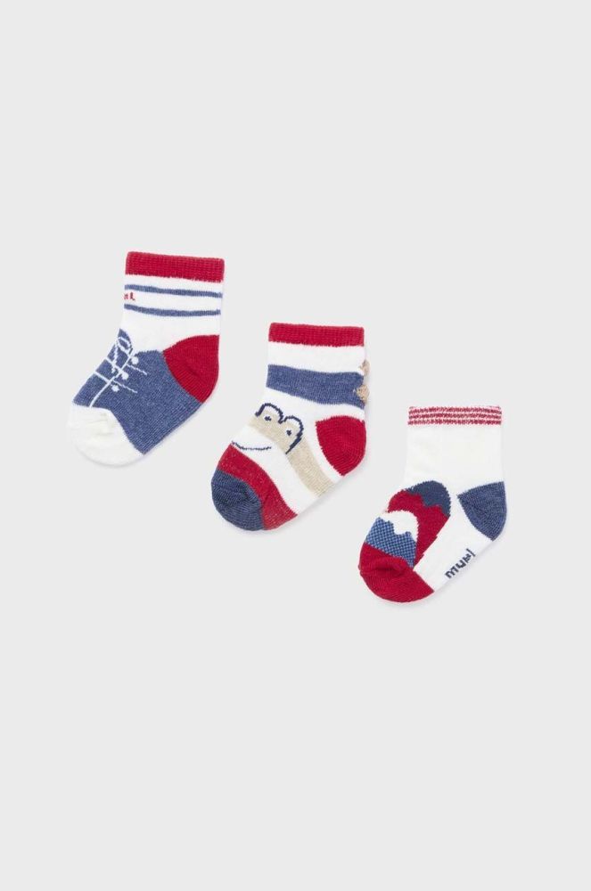 Шкарпетки для немовлят Mayoral Newborn 3-pack колір червоний