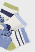 Шкарпетки для немовлят Mayoral Newborn 3-pack колір блакитний (3429753)