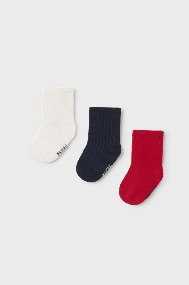 Дитячі шкарпетки Mayoral 3-pack колір червоний (3424959)
