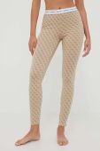 Легінси Guess жіночі колір бежевий візерунок (3397887)
