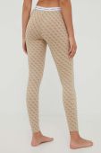 Легінси Guess жіночі колір бежевий візерунок (3397887)