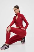 Легінси Guess жіночі колір червоний однотонні