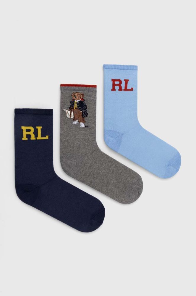 Шкарпетки Polo Ralph Lauren 3-pack жіночі колір барвистий (3598172)