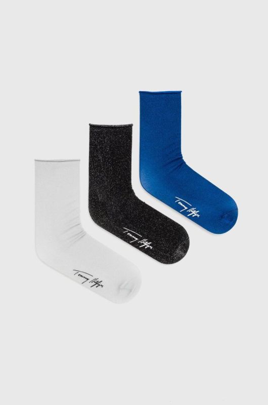 Шкарпетки Tommy Hilfiger 3-pack жіночі колір чорний (3641438)