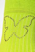 Шкарпетки Happy Socks Butterfly Rhinestone 1/2 Crew жіночі колір зелений