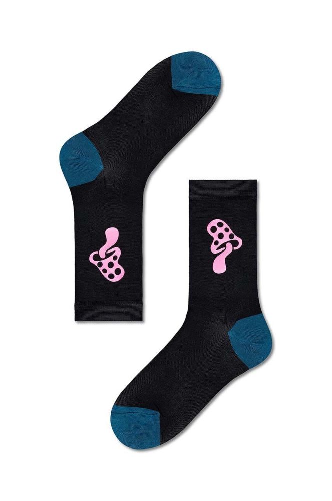 Шкарпетки Happy Socks Caroline Crew Sock жіночі колір чорний