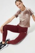 Легінси adidas жіночі колір бордовий з принтом (3338428)