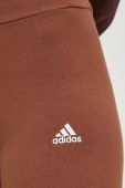 Легінси adidas жіночі колір коричневий з принтом