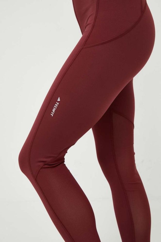 Легінси для тренувань adidas Performance Techfit колір бордовий з принтом фото 4