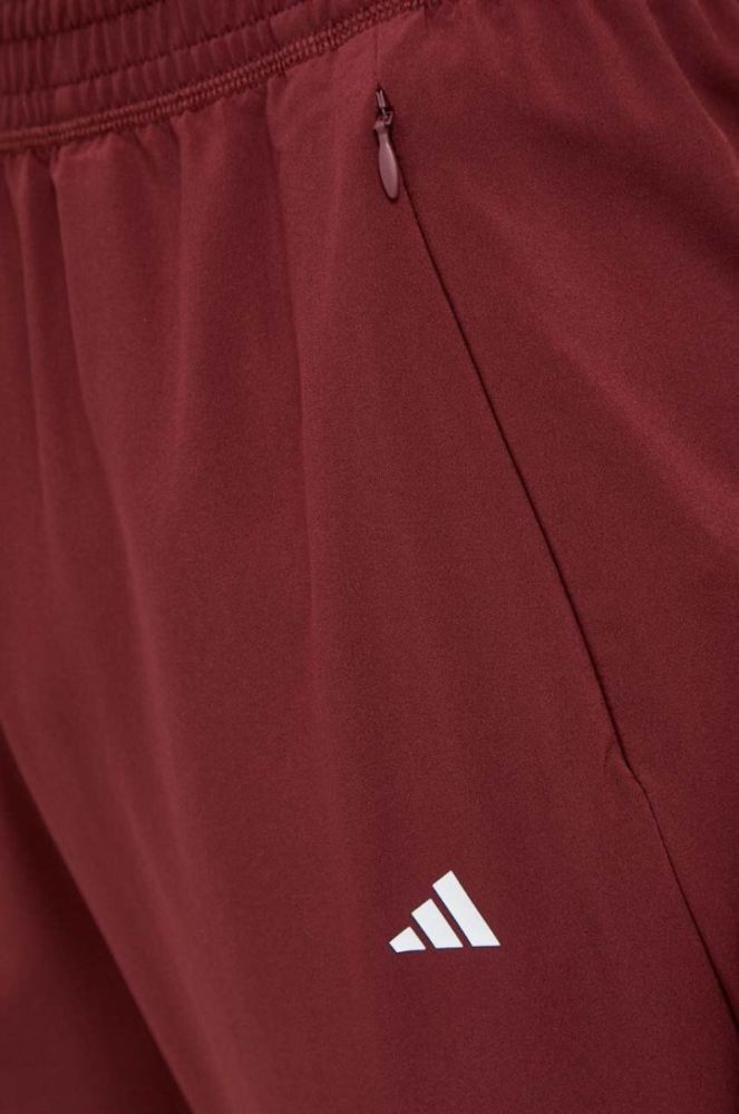 Штани для тренувань adidas колір бордовий однотонні фото 4