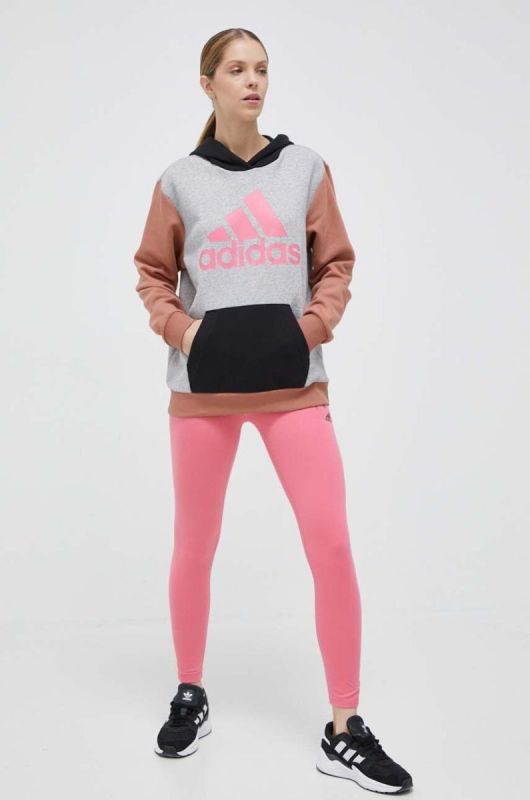 Легінси adidas жіночі колір рожевий з принтом фото 2