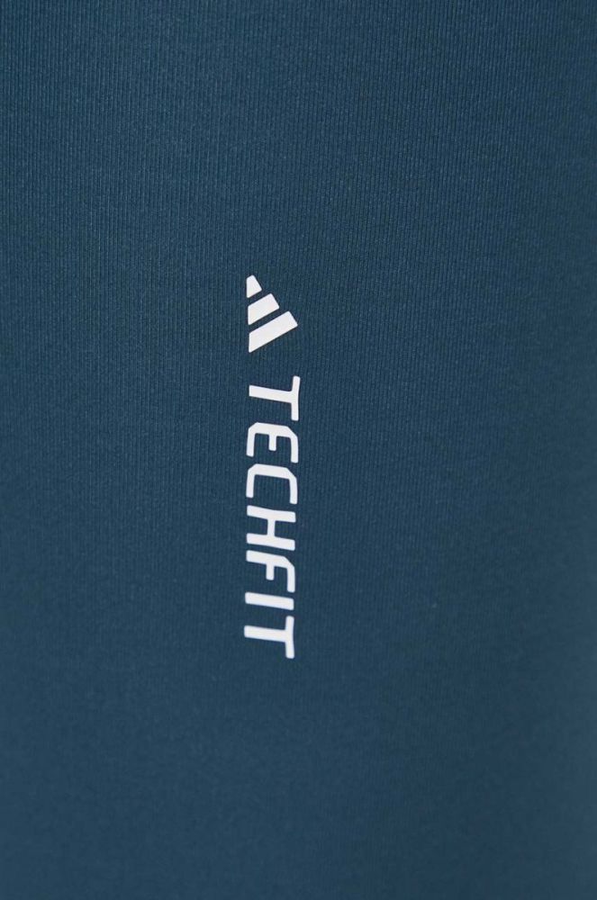 Легінси для тренувань adidas Performance Techfit колір бірюзовий з принтом фото 4