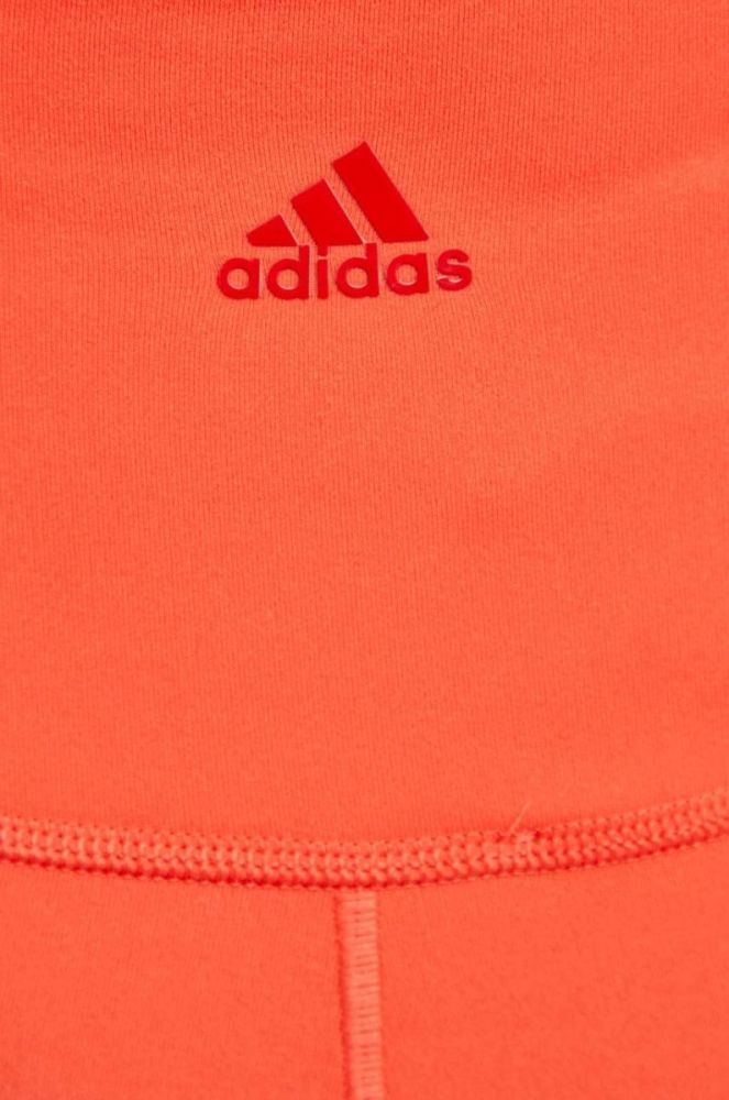 Легінси для йоги adidas Performance Studio колір червоний однотонні фото 4