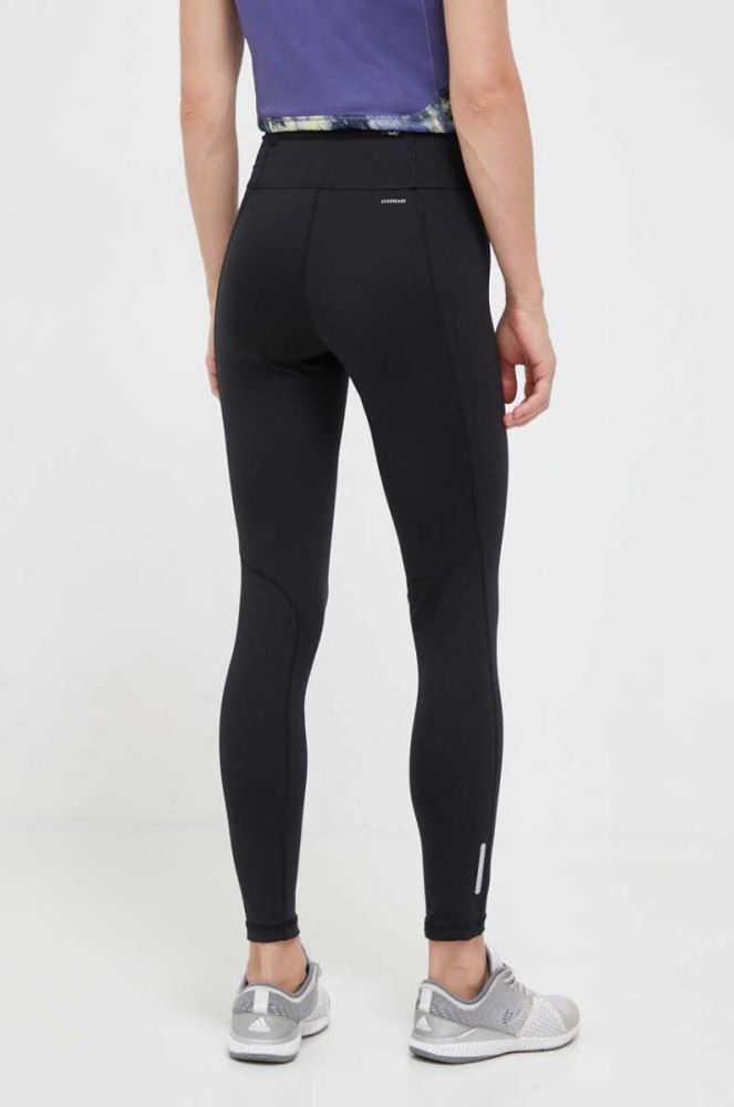 Легінси для бігу adidas Performance Ultimate колір чорний однотонні фото 3