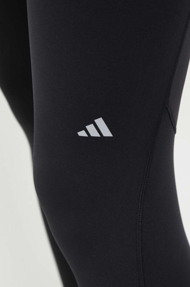Легінси для бігу adidas Performance Ultimate колір чорний однотонні фото 4