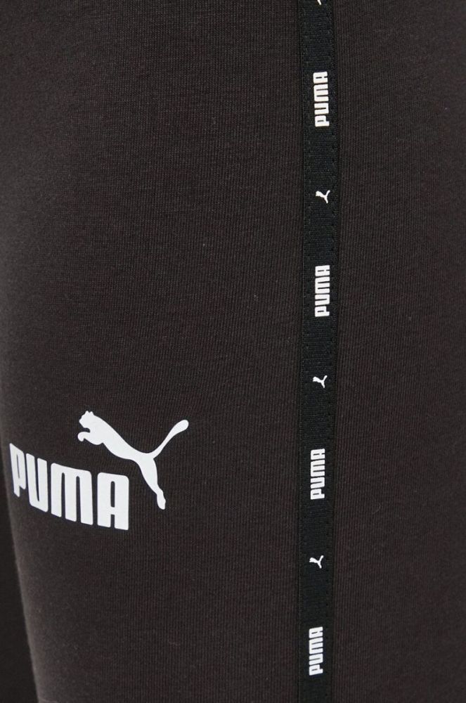 Легінси Puma жіночі колір чорний з аплікацією фото 4