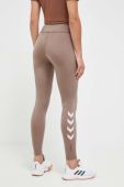 Легінси для тренувань Hummel Tola колір коричневий з принтом