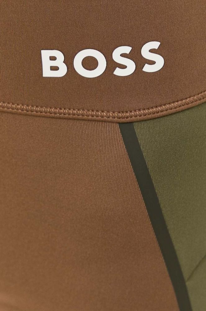Легінси BOSS x Alica Schmidt жіночі колір коричневий з принтом фото 4