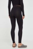 Легінси лаунж BOSS колір чорний однотонні