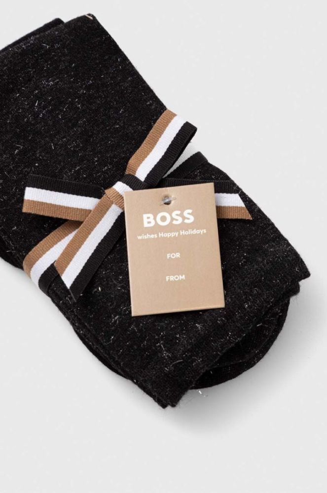 Шкарпетки BOSS 2-pack жіночі колір чорний (3598181) фото 2