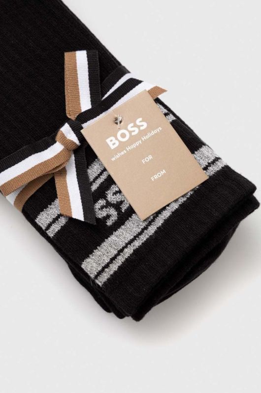 Шкарпетки BOSS 2-pack жіночі колір чорний (3598182) фото 2
