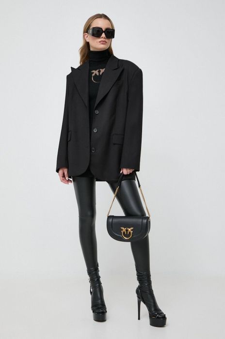 Легінси Pinko жіночі колір чорний однотонні