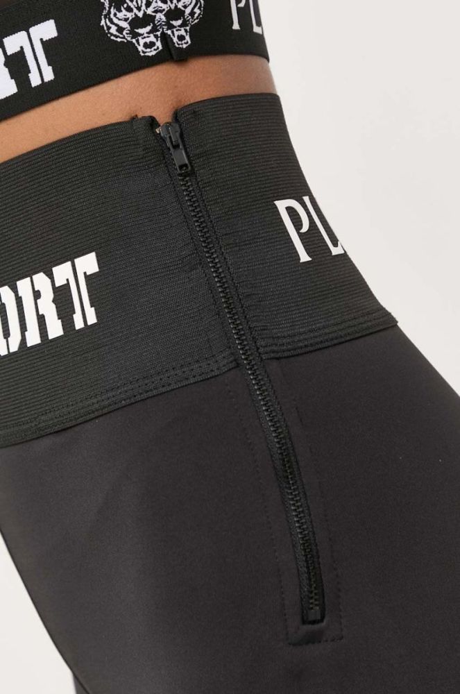 Легінси PLEIN SPORT жіночі колір чорний з принтом (3379455) фото 4