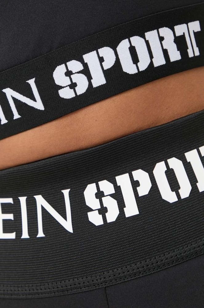 Легінси PLEIN SPORT жіночі колір чорний з принтом (3379471) фото 4