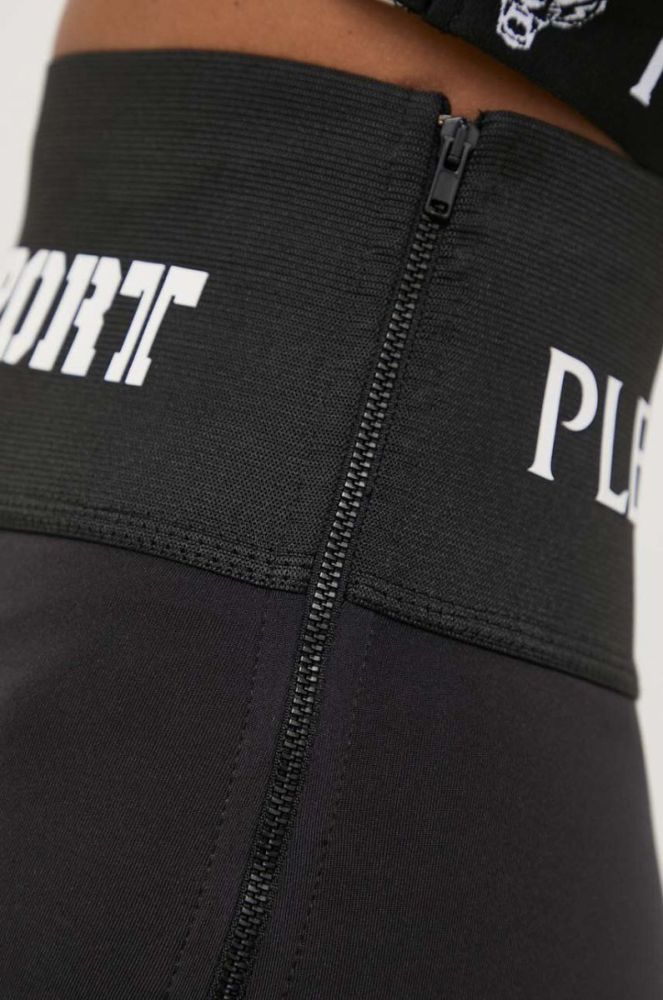 Легінси PLEIN SPORT жіночі колір чорний з принтом (3379471) фото 5
