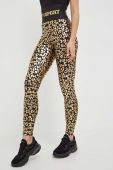 Легінси PLEIN SPORT жіночі колір золотий візерунок