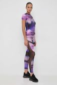 Легінси PLEIN SPORT жіночі колір фіолетовий візерунок