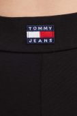 Легінси Tommy Jeans жіночі колір чорний однотонні (3538003)