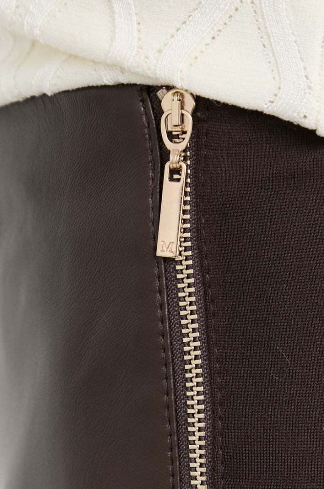 Штани Marciano Guess жіночі колір коричневий облягаюче висока посадка фото 4