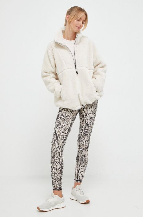 Легінси Dkny жіночі колір коричневий візерунок