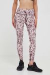 Легінси Dkny жіночі колір бордовий візерунок