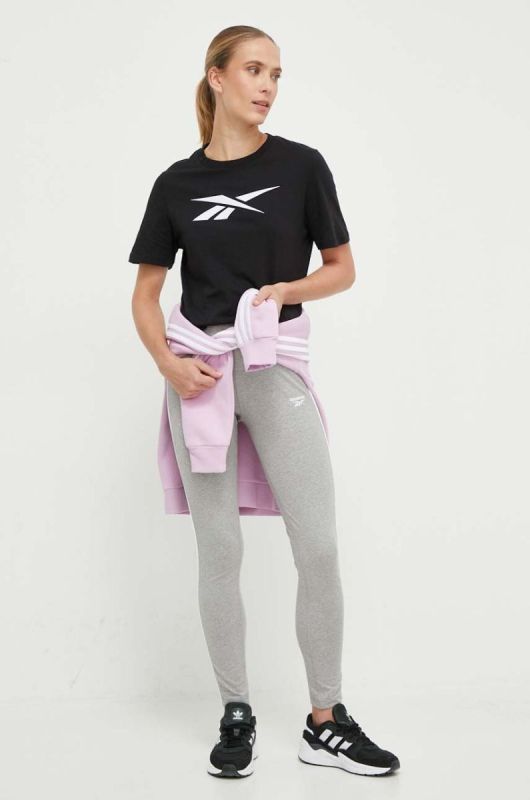 Легінси Reebok жіночі колір сірий меланж (3558141) фото 2