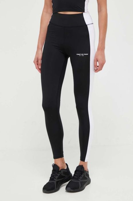 Легінси Tommy Hilfiger жіночі колір чорний візерунок