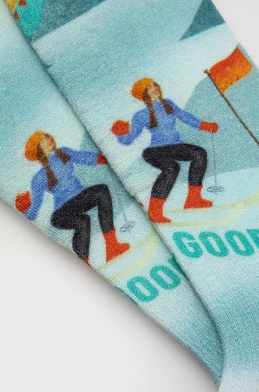 Лижні шкарпетки Smartwool Targeted Cushion Snow Bunny Print OTC колір бірюзовий фото 2