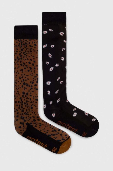 Лижні шкарпетки Protest Prtbuce 2-pack колір чорний