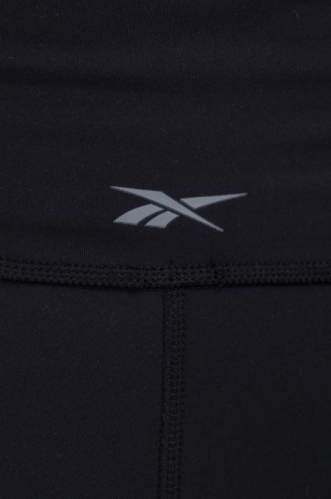 Тренувальні легінси для вагітних Reebok Lux колір чорний однотонні фото 4
