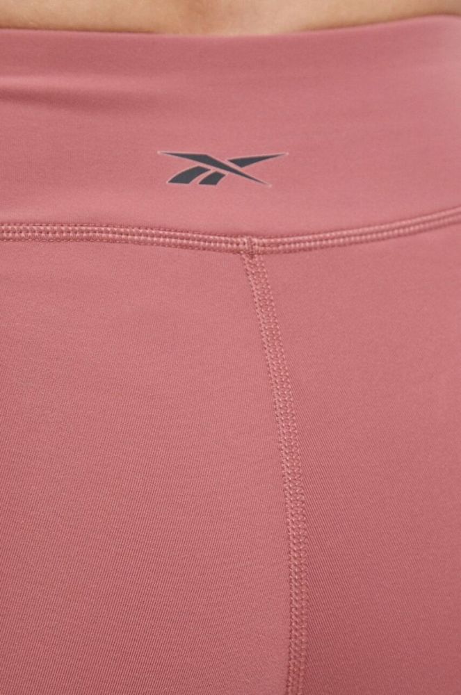 Легінси для тренувань Reebok Lux колір рожевий однотонні фото 4