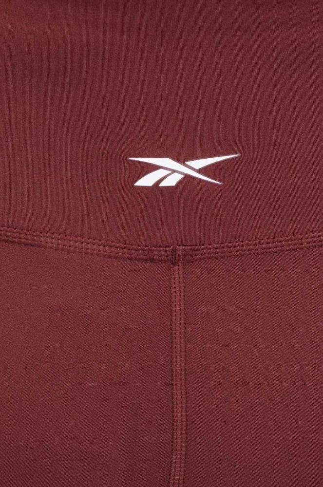 Легінси для тренувань Reebok Identity колір бордовий однотонні фото 4