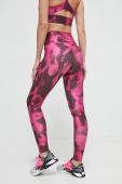 Легінси для тренувань Reebok колір рожевий візерунок