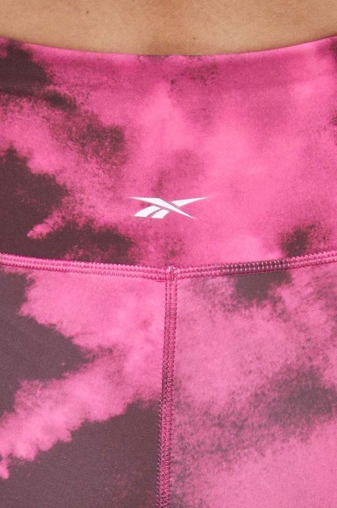 Легінси для тренувань Reebok колір рожевий візерунок фото 4