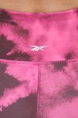 Легінси для тренувань Reebok колір рожевий візерунок