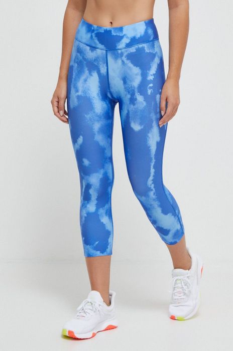 Легінси для тренувань Reebok Capri візерунок колір блакитний