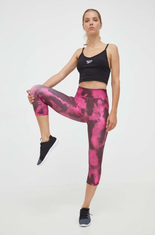 Легінси для тренувань Reebok Identity колір рожевий візерунок фото 2