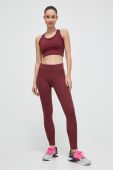 Легінси для тренувань Reebok Lux Collection колір бордовий однотонні